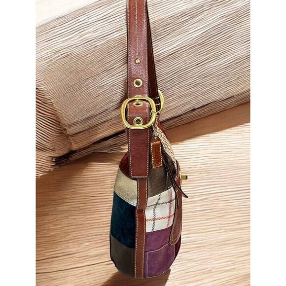 Y2K Coach 11356 Bleecker Holiday Patchwork Duffle & Wristlet - Picture 4 of 16